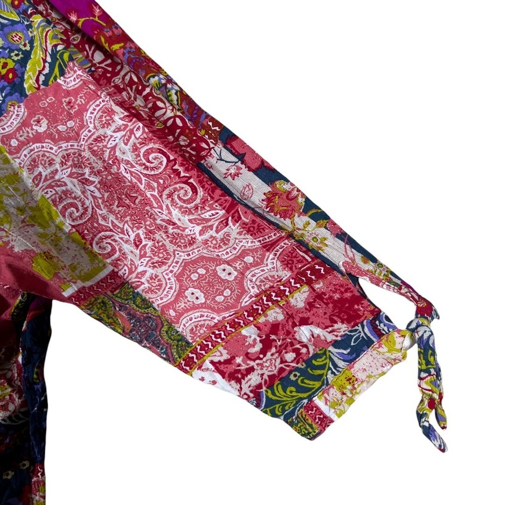 Jones New York Patchwork Paisley Floral Top Multicolor Boho Maximalist Size 3X - Picture 5 of 8